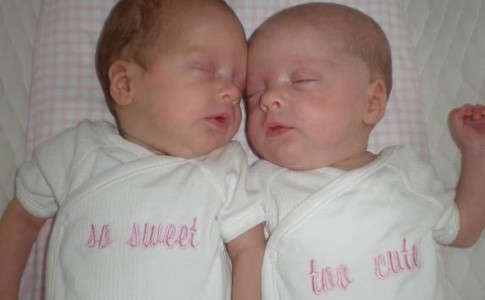 newborn girls sleeping