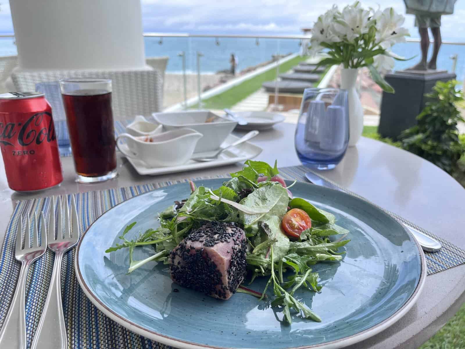 Spicy Tuna Poke salad and the ocean