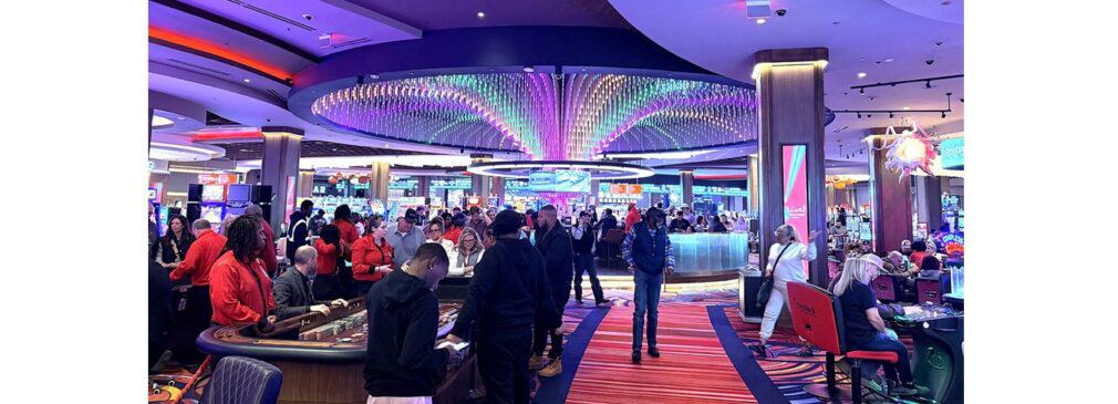 Gamblers on the casino floor