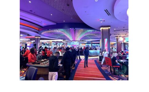 Gamblers on the casino floor