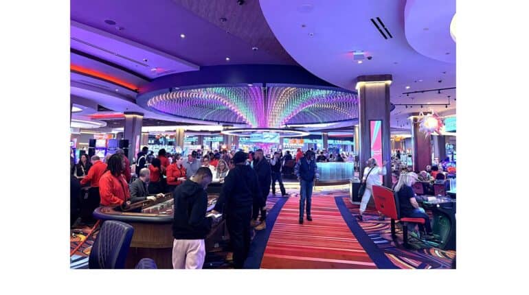 Gamblers on the casino floor