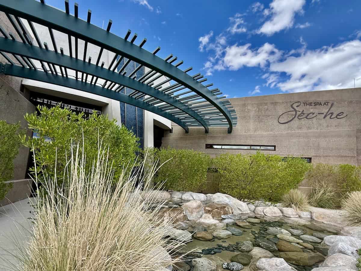 Agua Caliente Cultural Plaza and Spa at Séc-he with metal and stone façade 