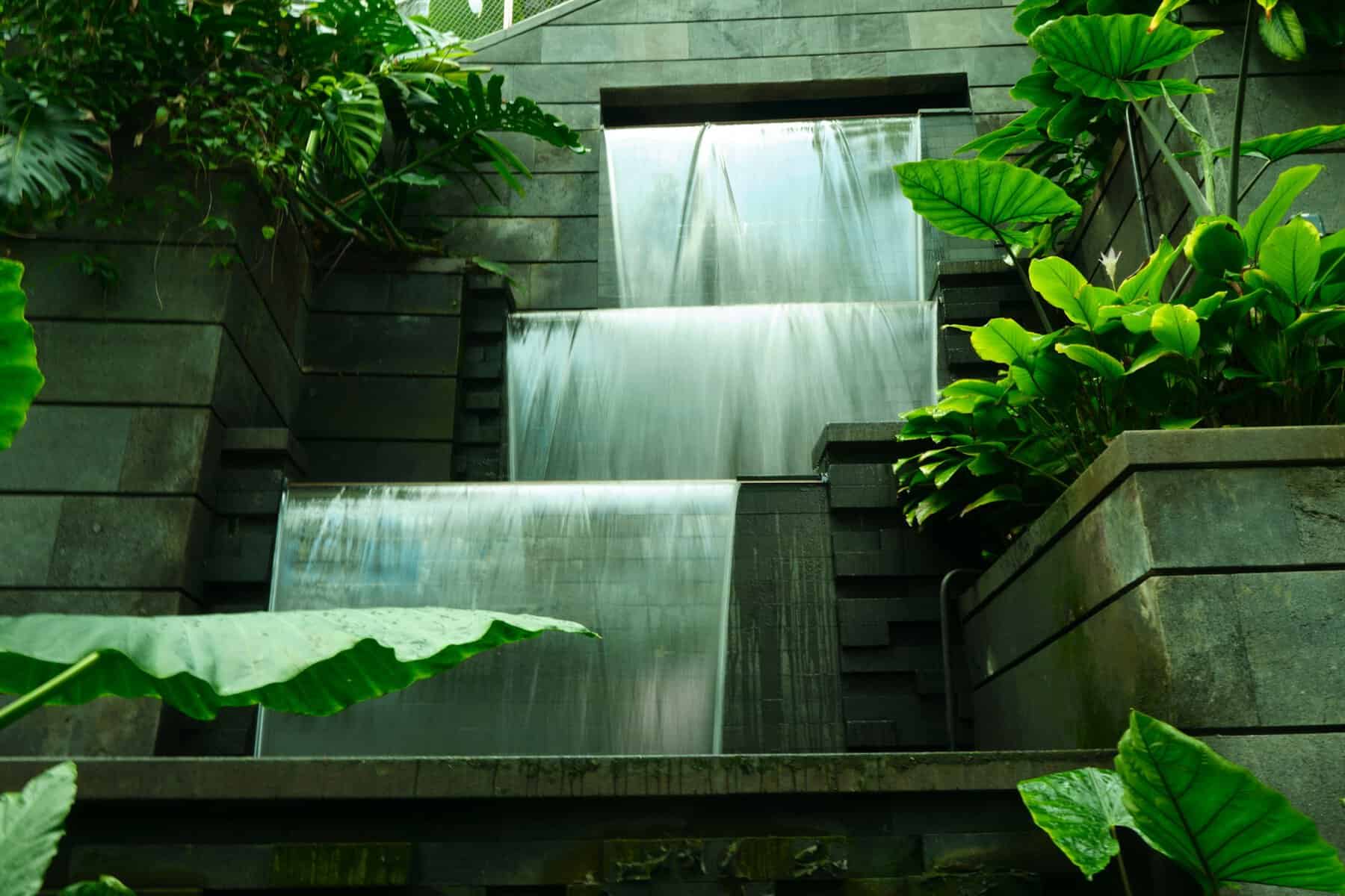 Water installations can help cool the air on your patio. Image source: Unsplash